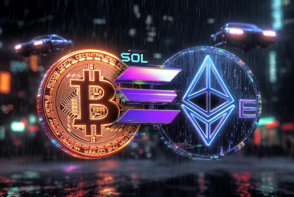 Bitcoin, Solana i Ethereum – rynek kryptowalut